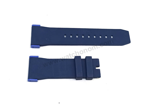 Fits/ For Puma Ultrasize PU103461005 , PU103461021 , PU103911009 , PU103981006 - 28mm Blue Rubber Replacement Watch Band Strap (with blue lug parts)