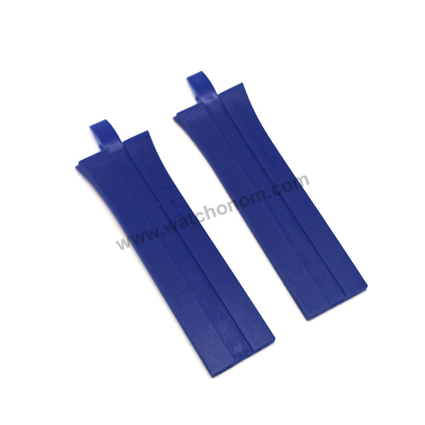 Porsche Design Flat Six P6360 27mm BLUE Rubber Watch Band-Strap 6360