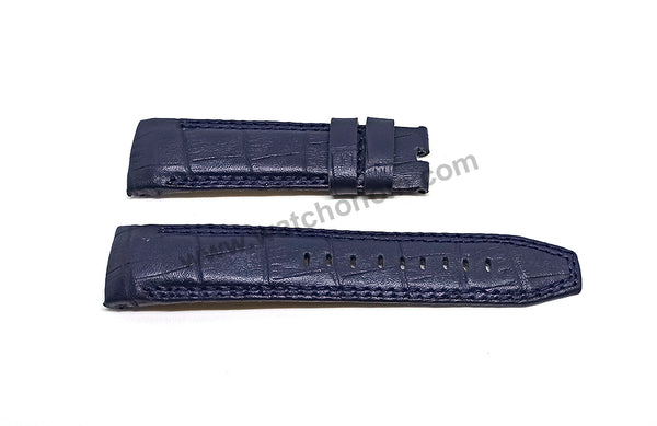 Seiko Velatura 5D88-0AF0 - SRX010P1 Compatible for Handmade 22mm Blue Leather Replacement Watch Band Strap