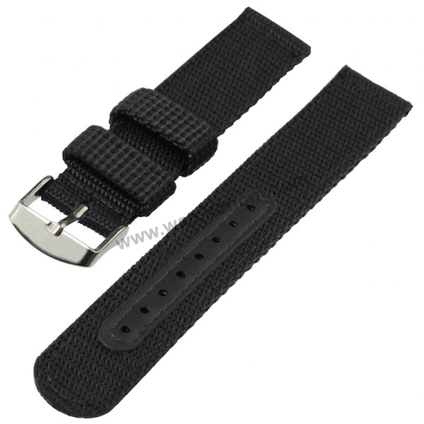 Seiko 5 - 7T94-0BF0 - SNN213P1 - Fits with 22mm Black Nylon Knit Replacement Watch Band Strap