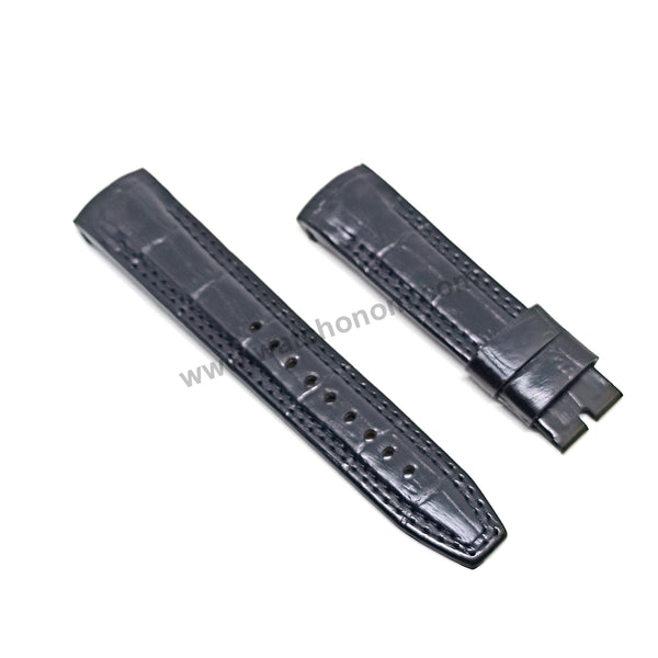 Seiko Velatura 7T62-0LF0 - SNAF39P2 , 5D44-0AH0 - SRH015P2 , 5D88-0AE0 - SRX009P2 Compatible for Handmade 22mm Black Leather Replacement Watch Band Strap