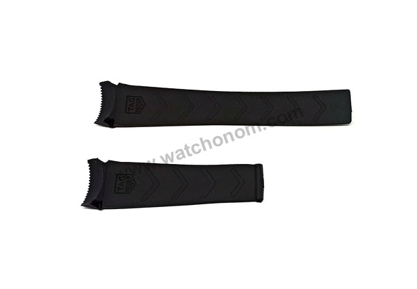 Fits/For TAG Heuer Aquaracer 300M Calibre 5 WAY101A , WAY108A - 22mm Blue Rubber / Silicone Curved end Replacement Watch Band Strap Belt