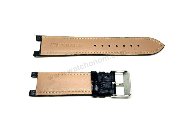 Fits/For Guess Collection 46002G , I46002G2 , I46500G1 Replacement Black Leather Watch Band Belt Strap