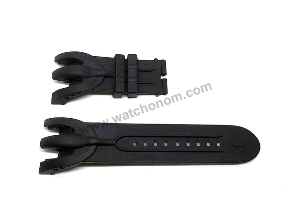 Fits/For Invicta Venom 0972 , 0973 , 0974 , 0975 Black Rubber Replacement Watch Band Strap