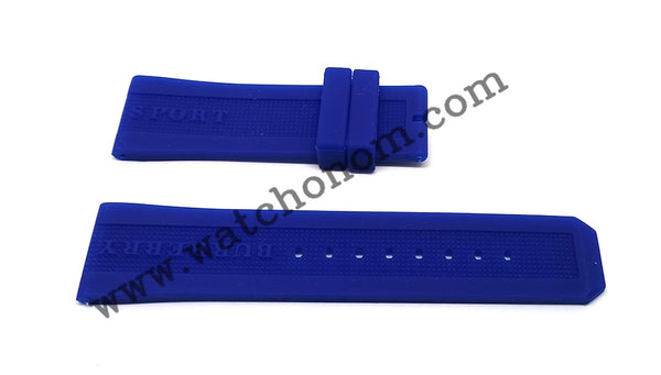 Burberry Endurance BU7711 , BU7714 - 24mm Blue Rubber Silicone Watch Band Strap