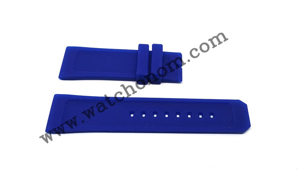 Burberry Endurance BU7711 , BU7714 - 24mm Blue Rubber Silicone Watch Band Strap