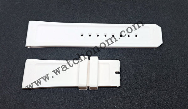 Burberry Endurance 24mm White Rubber Watch Band Strap