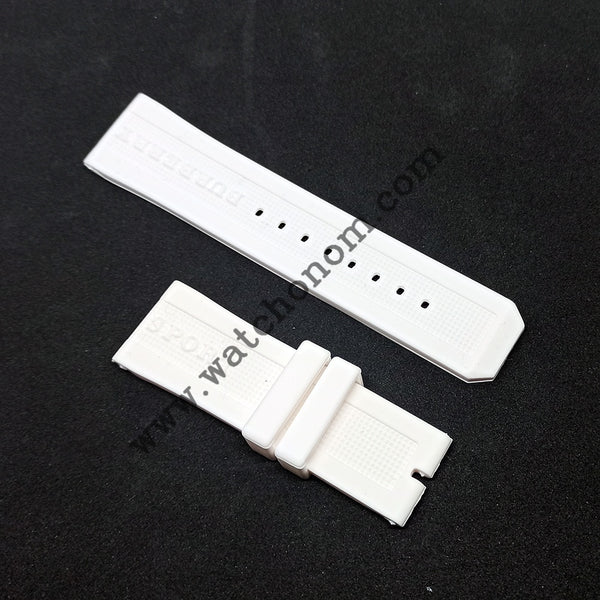 Burberry Endurance 24mm White Rubber Watch Band Strap