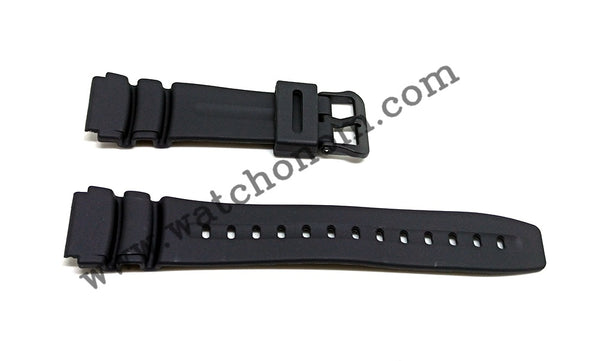 Casio 19mm Black Rubber Watch Band Strap AW-304K AW-42 AW-506 AW-61