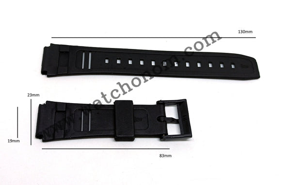 Casio 19mm Rubber Watch Band Strap AW-44 AW-44Q DB-150 DB-81