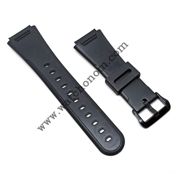 Casio AW-37 , AW-38 , AW-39 Watch Band Strap 19mm Black Rubber NOS Original