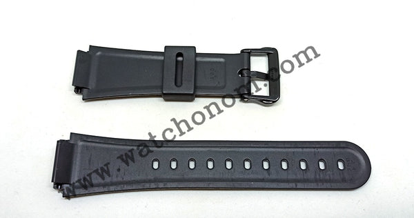 Casio AW-37 , AW-38 , AW-39 Watch Band Strap 19mm Black Rubber NOS Original