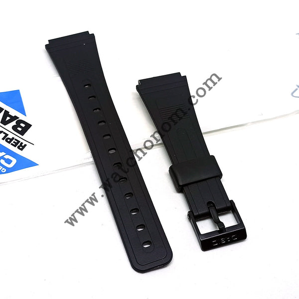 Casio Data Bank DB-30 , DB-31 ,DBA-80 , DBP-25 - 19mm Black Rubber Watch Band Strap Original