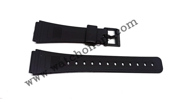 Casio Data Bank DB-30 , DB-31 ,DBA-80 , DBP-25 - 19mm Black Rubber Watch Band Strap Original