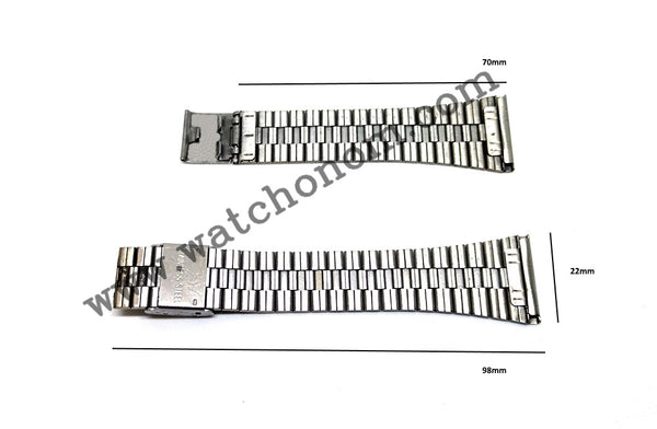 Casio DataBank 22mm Steinless Steel Watch Band Strap DBC-1500 B DBC-300
