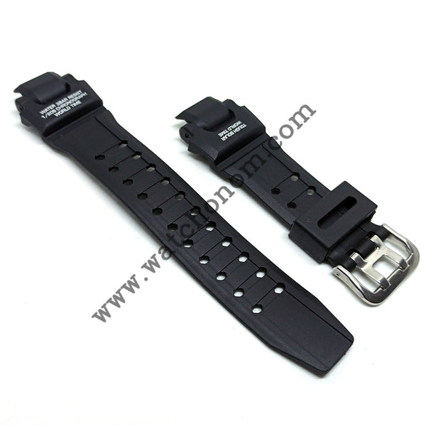 Fits/For Casio G-Shock GA-1000 , G-1400 , GW-A1000 , GW-A1100 , GW-4000 Black Rubber Replacement Watch Band Strap