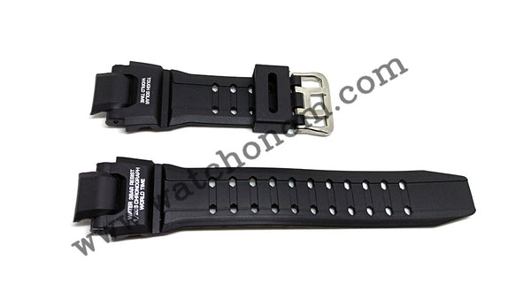 Fits/For Casio G-Shock GA-1000 , G-1400 , GW-A1000 , GW-A1100 , GW-4000 Black Rubber Replacement Watch Band Strap