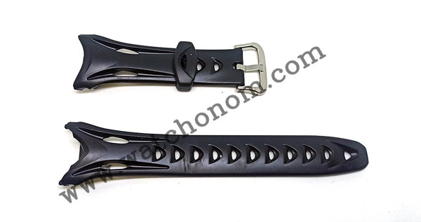 Casio SPS-200 SPS-201 Watch Band Strap 25mm Black Rubber NOS Original