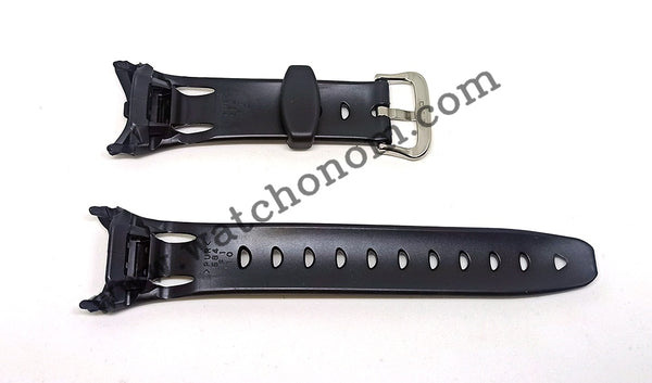 Casio SPS-200 SPS-201 Watch Band Strap 25mm Black Rubber NOS Original
