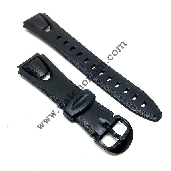 Casio W-732H Watch Band Strap 18mm Black Rubber NOS Rare Original