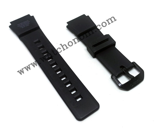 Genuine Casio WQV-10 , WQV-1 , WQV-2 Wrist Camera Watch Band Strap Belt 19mm Black Rubber NOS - Rare