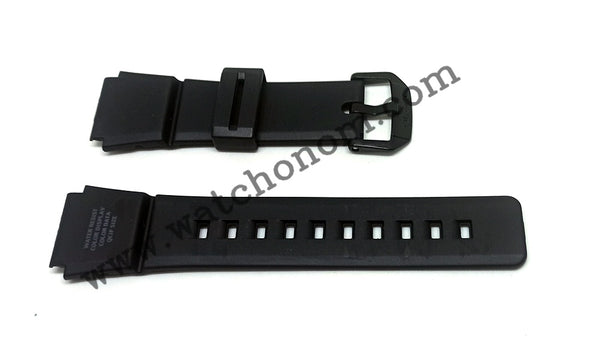 Genuine Casio WQV-10 , WQV-1 , WQV-2 Wrist Camera Watch Band Strap Belt 19mm Black Rubber NOS - Rare