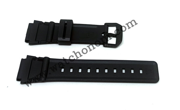 Genuine Casio WQV-10 , WQV-1 , WQV-2 Wrist Camera Watch Band Strap Belt 19mm Black Rubber NOS - Rare