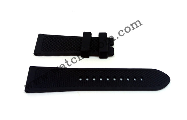 Emporio Armani Tazio Large AR5865 AR5866 23mm Black Rubber Watch Band Strap