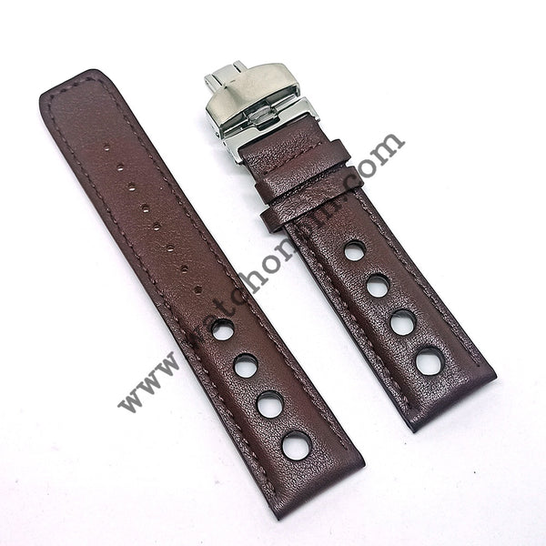 Fits/For Tissot 1853 Heritage T1244271603101 , T1244271604100 - 22mm Brown Genuine Leather Replacement Watch Band Strap