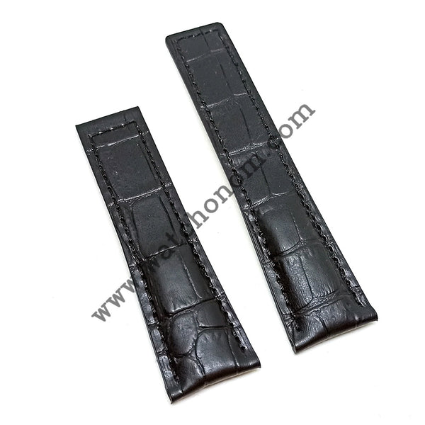 Tag Heuer 24mmx20mm Black Genuine Leather Watch Strap Band Wristwatches