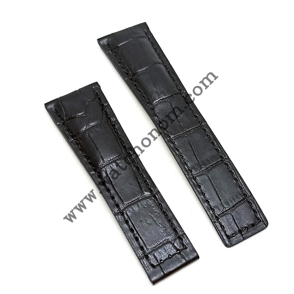 Tag Heuer 24mmx20mm Black Genuine Leather Watch Strap Band Wristwatches