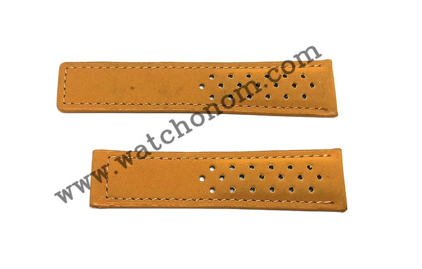 Tag Heuer 22mmx20mm Light Brown Genuine Suede Leather Watch Strap Band Wristwatches