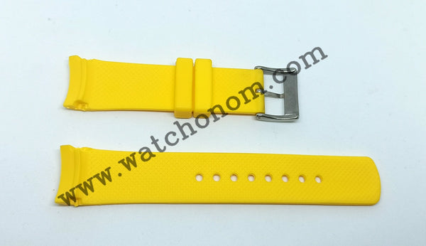 Nautica A24532G NAI13514G A19557G 22mm Yellow Rubber Watch Band Strap