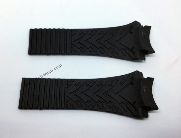 Fits/For Porsche Design P'6620 Dashboard - 23mm Black Rubber Replacement Watch Band Strap Belt P6620