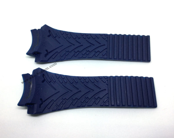 Fits/For Porsche Design P'6620 Dashboard - 23mm Navy Blue Rubber Replacement Watch Band Strap Belt P6620