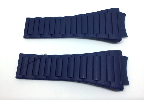 Fits/For Porsche Design P'6620 Dashboard - 23mm Navy Blue Rubber Replacement Watch Band Strap Belt P6620