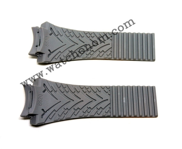 Fits/For Porsche Design P'6620 Dashboard - 23mm GRAY Rubber Replacement Watch Band Strap Belt P6620