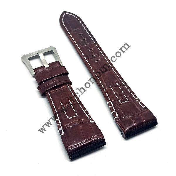 Seiko Velatura 5D44-0AE0 - SRH011P1 , 7T84-0AC0 - SPC041P1 Brown Genuine Leather 26mm Watch Strap Band