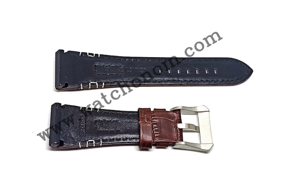 Seiko Velatura 5D44-0AE0 - SRH011P1 , 7T84-0AC0 - SPC041P1 Brown Genuine Leather 26mm Watch Strap Band