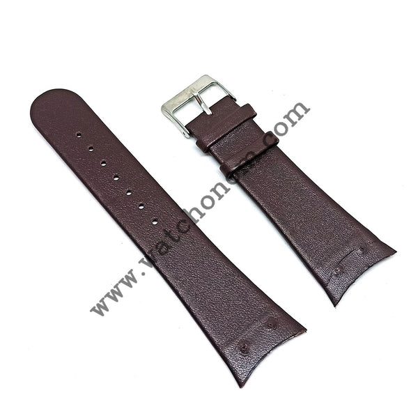 Skagen Milanese 12mm Between 2 Holes Brown Leather Watch Band Strap 01MN12AA01