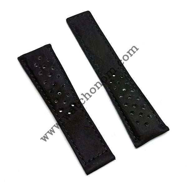 Tag Heuer 24mmx20mm Black Genuine Suede Leather Watch Strap Band