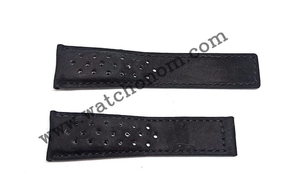 Tag Heuer 24mmx20mm Black Genuine Suede Leather Watch Strap Band