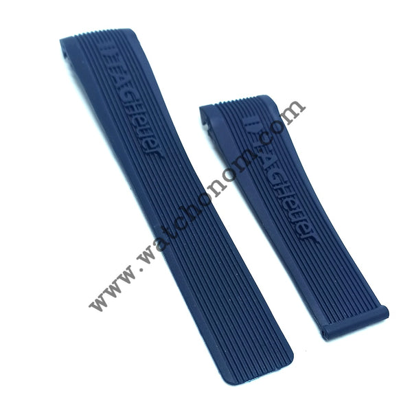 Tag Heuer SLS Mercedes - 24mm Rubber Blue Watch Band Strap
