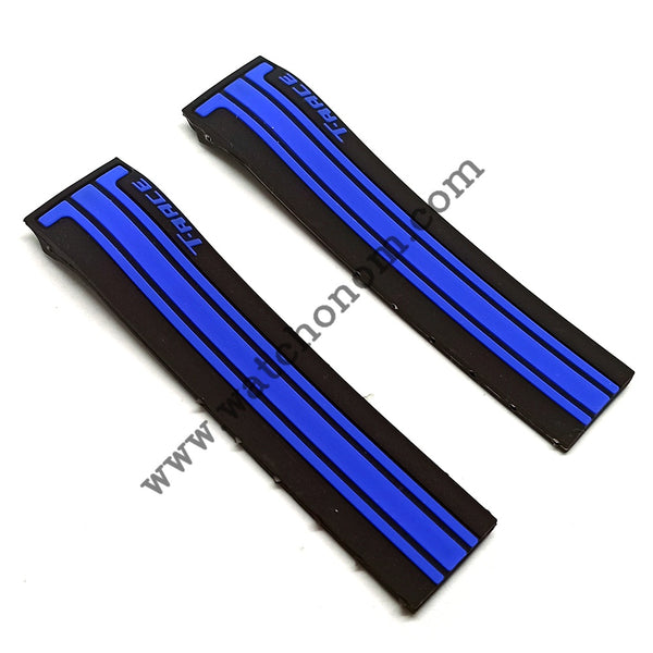 Tissot T-Race 21mm Black Blue Rubber Watch Strap Band