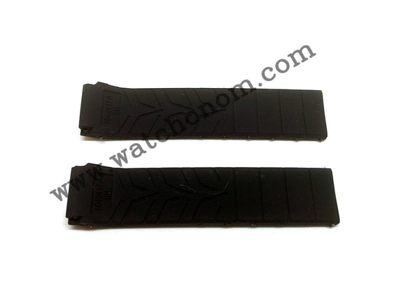 Tissot T-Race 21mm Black Orange Rubber Watch Strap Band
