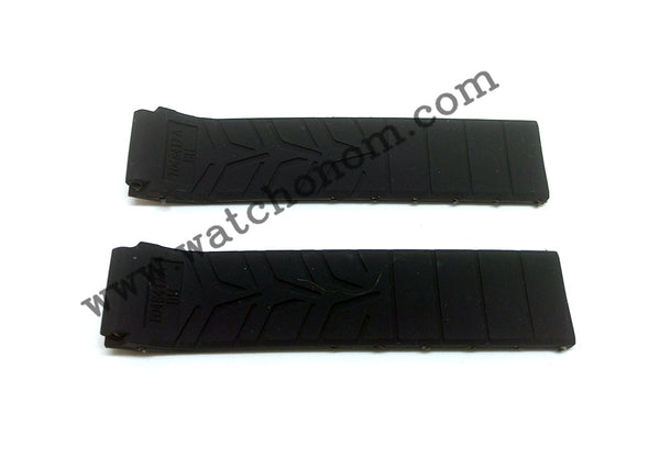 Tissot T-Race 21mm Black Orange Rubber Watch Strap Band