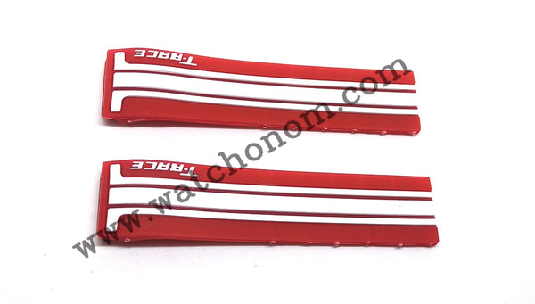 Tissot T-Race 21mm Red White Rubber Watch Strap Band