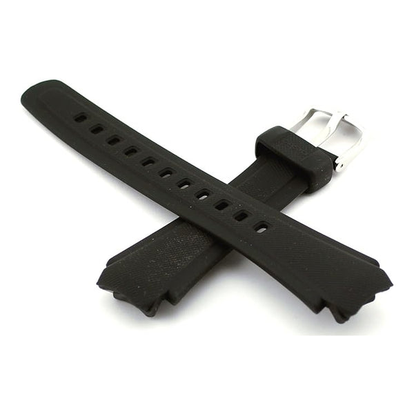 Casio EFA-109 Watch Band - Strap - 18mm Black Rubber - Original watch part no 10117355