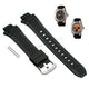 Genuine Casio MDV-301 Duro - Authentic Replacement Black Rubber Watch Band Strap