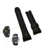 Fits/For Seiko Lord Chronograph 5Y66-0AR0 - SNT027J2 , SNT032P1 - 26mm Black Rubber Replacement Curved End Watch Strap